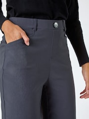 Roman Grey Cropped Stretch Culottes - Image 5 of 5