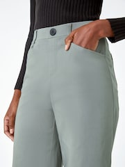 Roman Green Cropped Stretch Culottes - Image 5 of 5
