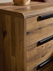 Dark Bronx Oak Effect 3 Drawer Bedside Table - Image 4 of 11