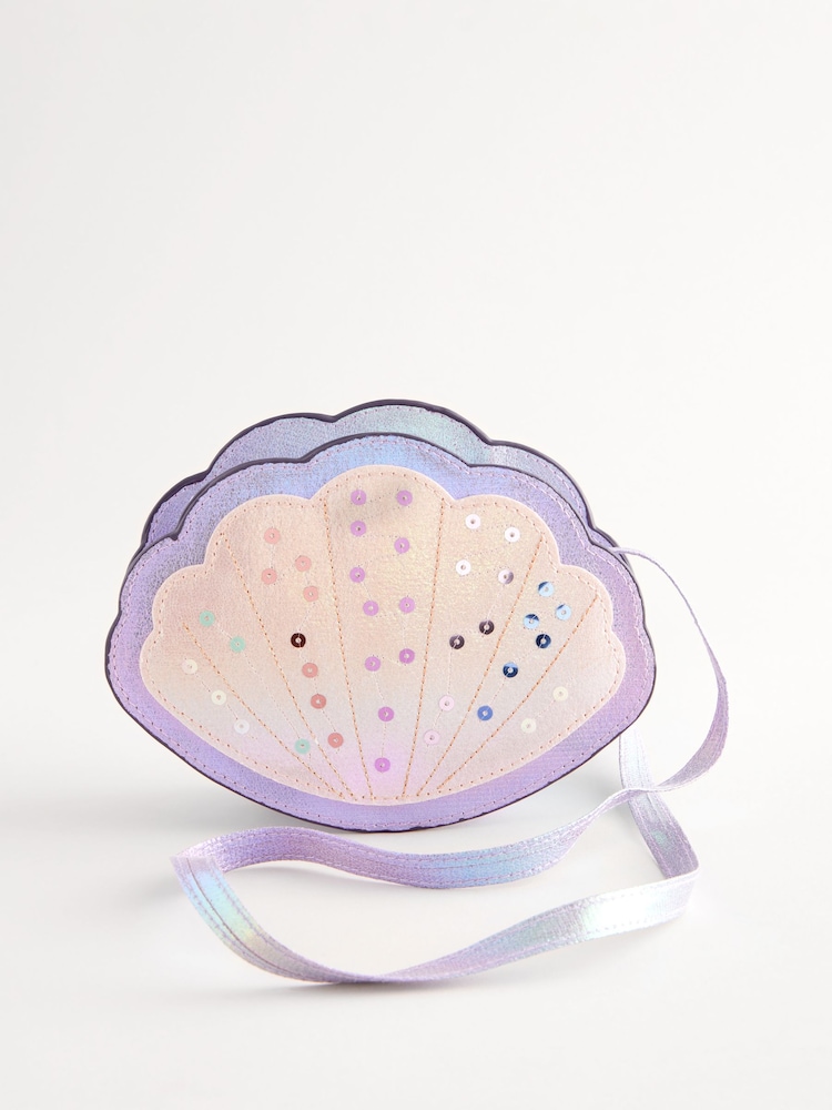 Purple Shell Sequin Bag - Image 1 of 5