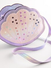 Purple Shell Sequin Bag - Image 3 of 5