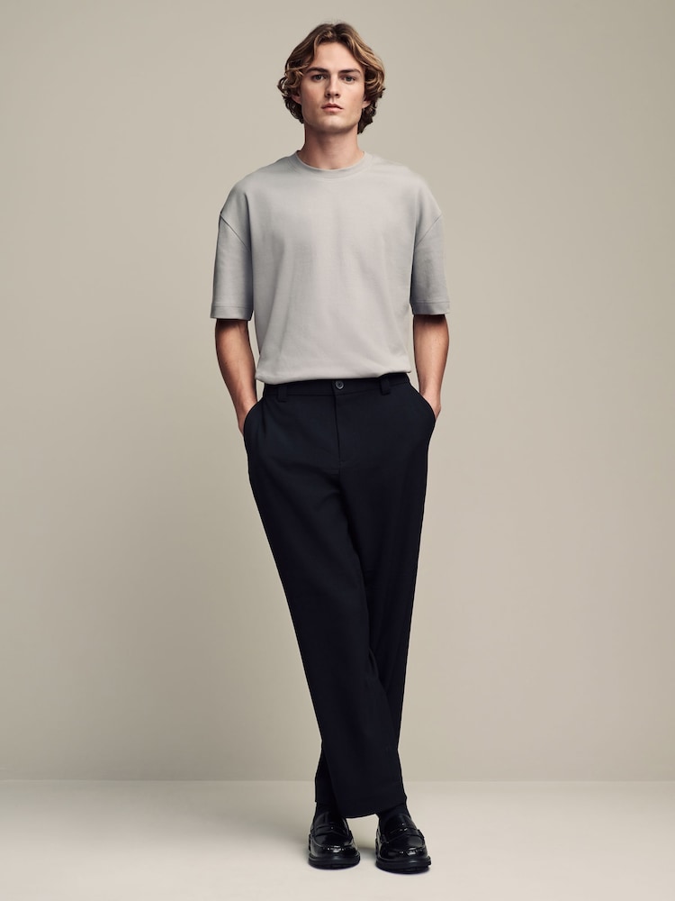 Ice Grey Relaxed Fit Smart Soft Touch Heavyweight T-Shirt - Image 2 of 7
