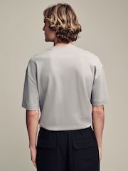 Ice Grey Relaxed Fit Smart Soft Touch Heavyweight T-Shirt - Image 4 of 7