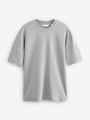 Ice Grey Relaxed Fit Smart Soft Touch Heavyweight T-Shirt - Image 5 of 7