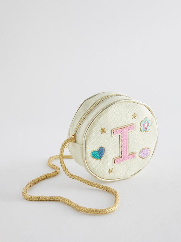 Cream I Initial Patch Canvas Bag - Image 1 of 4