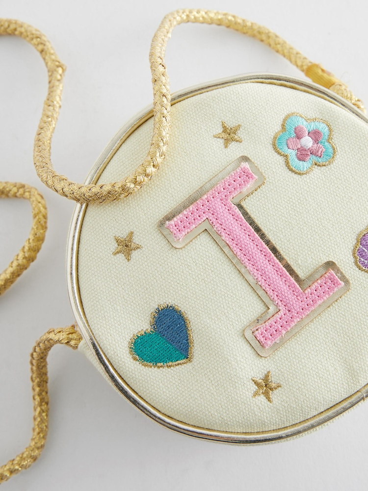Cream I Initial Patch Canvas Bag - Image 4 of 4