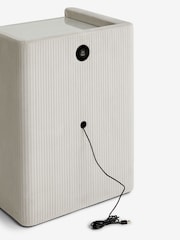 Soft Velvet Light Grey Soft Velvet Scarlett Upholstered Bedside Table - Image 9 of 9