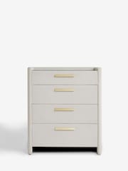 Soft Velvet Light Grey Scarlett Upholstered Chest of Drawers - Image 4 of 8