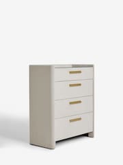 Soft Velvet Light Grey Scarlett Upholstered Chest of Drawers - Image 5 of 8