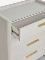 Soft Velvet Light Grey Scarlett Upholstered Chest of Drawers - Image 8 of 8