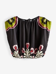 Black Bright Tropical Sleeveless Top - Image 7 of 7