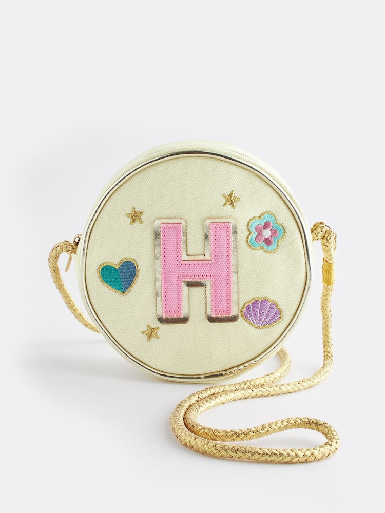 Cream H Initial Patch Canvas Bag - Image 2 of 6 Cream H Initial Patch Canvas Bag - Image 2 of 6