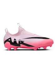 Nike Red/ Pink Kids Zoom Mercurial Vapor 15 Academy Firm Ground Football Boots - Image 1 of 11