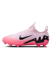 Nike Red/ Pink Kids Zoom Mercurial Vapor 15 Academy Firm Ground Football Boots - Image 2 of 11