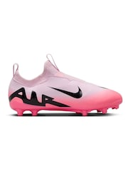 Nike Red/ Pink Kids Zoom Mercurial Vapor 15 Academy Firm Ground Football Boots - Image 3 of 11