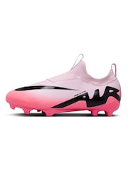 Nike Red/ Pink Kids Zoom Mercurial Vapor 15 Academy Firm Ground Football Boots - Image 6 of 11