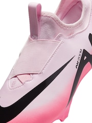 Nike Red/ Pink Kids Zoom Mercurial Vapor 15 Academy Firm Ground Football Boots - Image 9 of 11