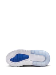 Nike White/Royal Blue Air Max 270 Junior Trainers - Image 7 of 10