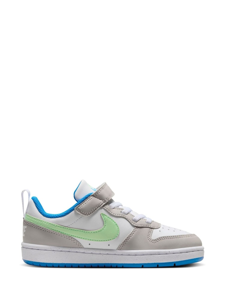 Biało-szaro-czarne - Buty sportowe Nike Court Borough Low Recraft dla dzieci - Image 3 of 11