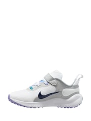 Nike White/Multi Junior Revolution 7 Trainers - Image 2 of 12