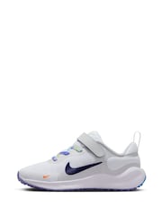 Nike White/Multi Junior Revolution 7 Trainers - Image 5 of 12