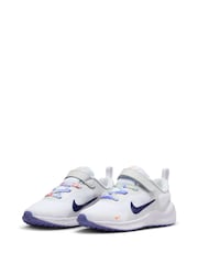Nike White/Multi Junior Revolution 7 Trainers - Image 6 of 12