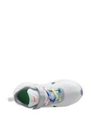 Nike White/Multi Junior Revolution 7 Trainers - Image 9 of 12
