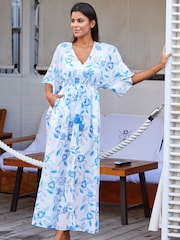 Aspiga Blue Amelia Kaftan Dress - Image 1 of 5