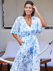 Aspiga Blue Amelia Kaftan Dress - Image 3 of 5