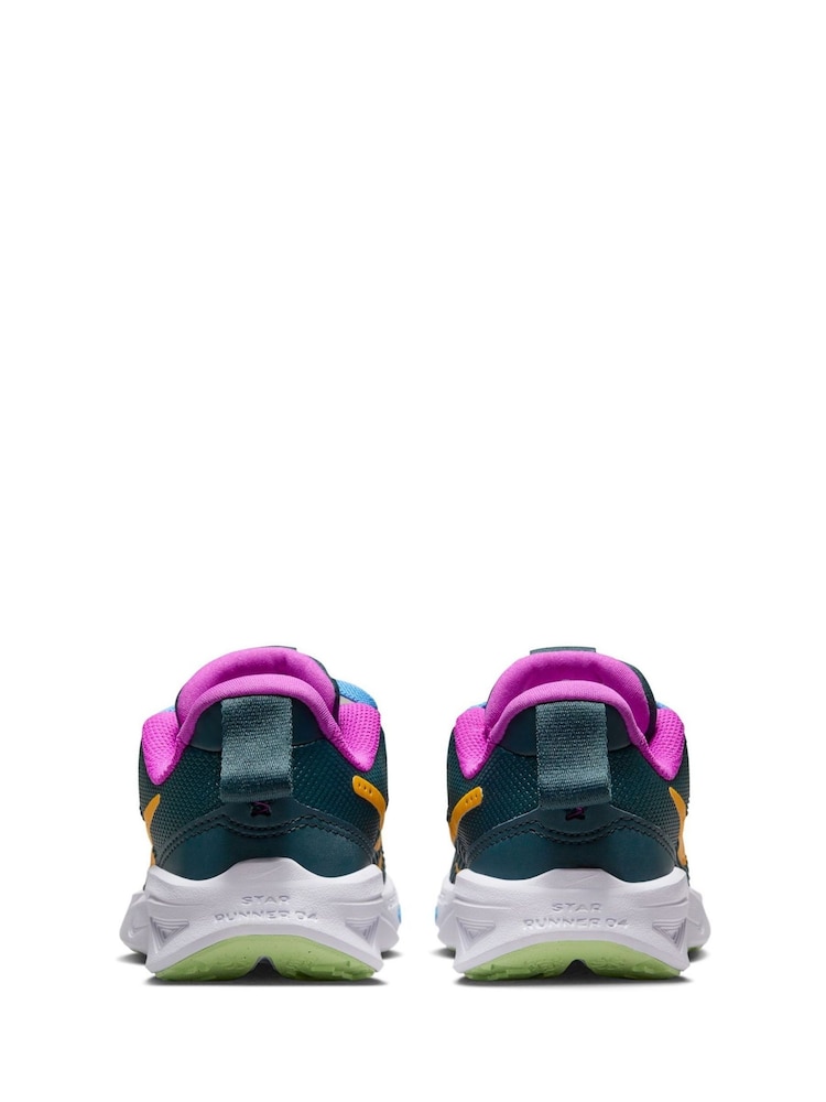 Vert foncé/Orange - Baskets Nike Junior Star de running 4 - Image 3 of 12