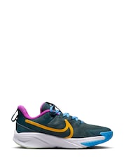 Nike Dark Green/Orange Junior Star Runner 4 Trainers - Image 4 of 12