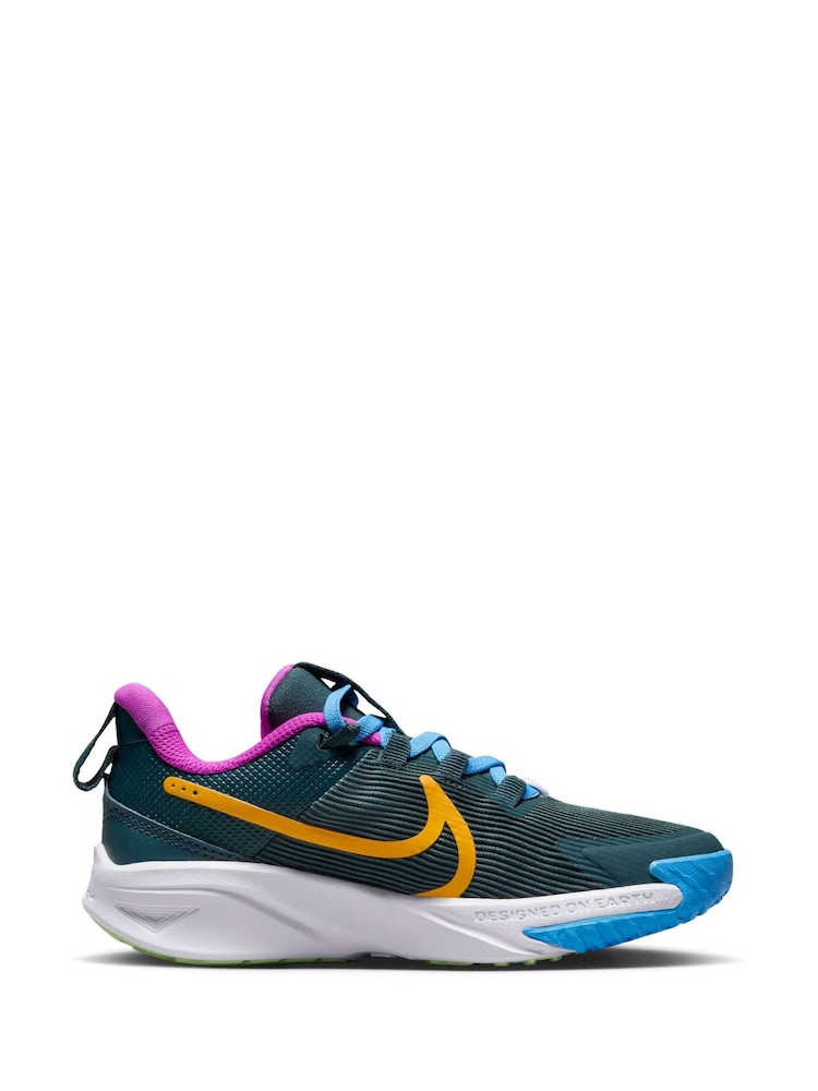Vert foncé/Orange - Baskets Nike Junior Star de running 4 - Image 4 of 12