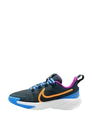 Nike Dark Green/Orange Junior Star Runner 4 Trainers - Image 5 of 12