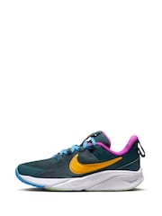Nike Dark Green/Orange Junior Star Runner 4 Trainers - Image 7 of 12