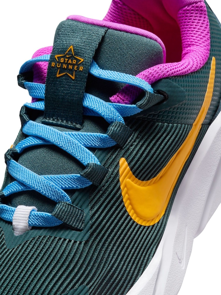 Vert foncé/Orange - Baskets Nike Junior Star de running 4 - Image 9 of 12