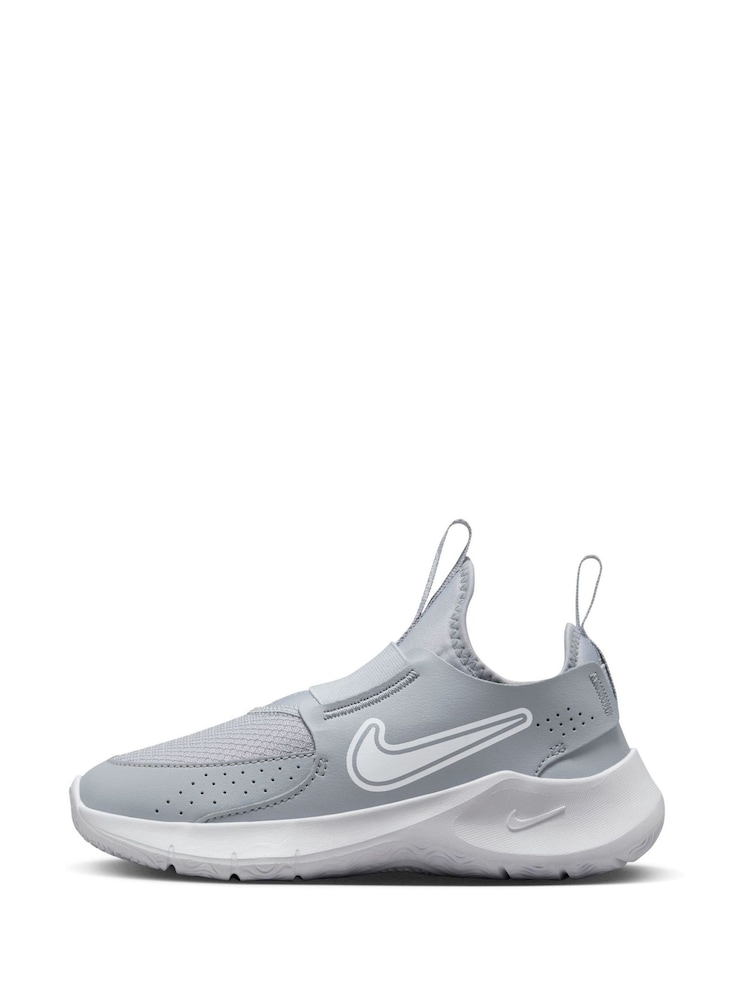 Nike Grey/White Junior Flex Runner 3 Trainers - Image 2 of 12