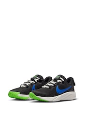 Nike Black/Blue Junior Star Runner 4 Trainers - Image 3 of 10