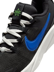 Nike Black/Blue Junior Star Runner 4 Trainers - Image 8 of 10