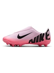 Nike Pink/Black Kids Mercurial Vapor 15 Club Firm Ground Football Boots - Image 2 of 10