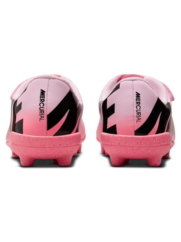 Nike Pink/Black Kids Mercurial Vapor 15 Club Firm Ground Football Boots - Image 5 of 10