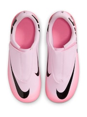 Nike Pink/Black Kids Mercurial Vapor 15 Club Firm Ground Football Boots - Image 6 of 10