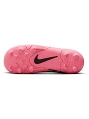 Nike Pink/Black Kids Mercurial Vapor 15 Club Firm Ground Football Boots - Image 7 of 10