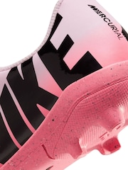 Nike Pink/Black Kids Mercurial Vapor 15 Club Firm Ground Football Boots - Image 9 of 10