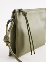 Sage Green Leather Cross-Body Bag - Image 5 of 7
