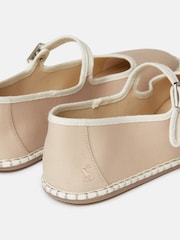 Joules Maddison Neutral Canvas Mary Jane Shoes - Image 4 of 6