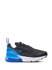 Nike Black/Blue Air Max 270 Junior Trainers - Image 1 of 10