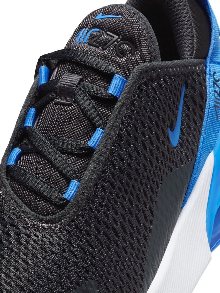 Nike Black/Blue Air Max 270 Junior Trainers - Image 10 of 10