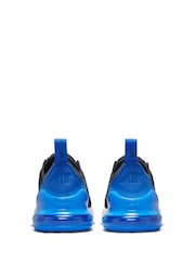 Nike Black/Blue Air Max 270 Junior Trainers - Image 5 of 10