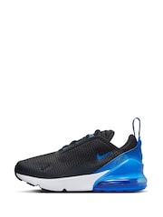 Nike Black/Blue Air Max 270 Junior Trainers - Image 8 of 10