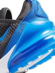 Nike Black/Blue Air Max 270 Junior Trainers - Image 9 of 10